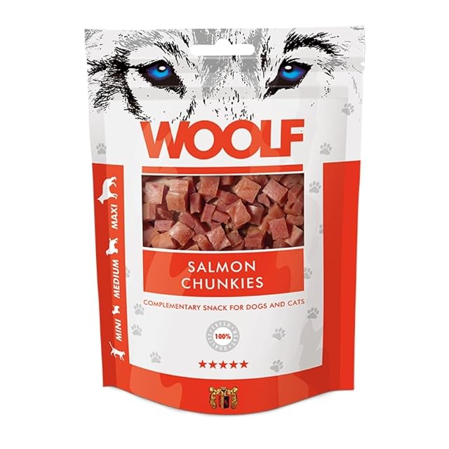 Foto 3 de 3 de Pack 10x100g - Snacks Naturales Perros - Dados Salmón - Chuches Sin Conservantes - Premios Perros Saludables