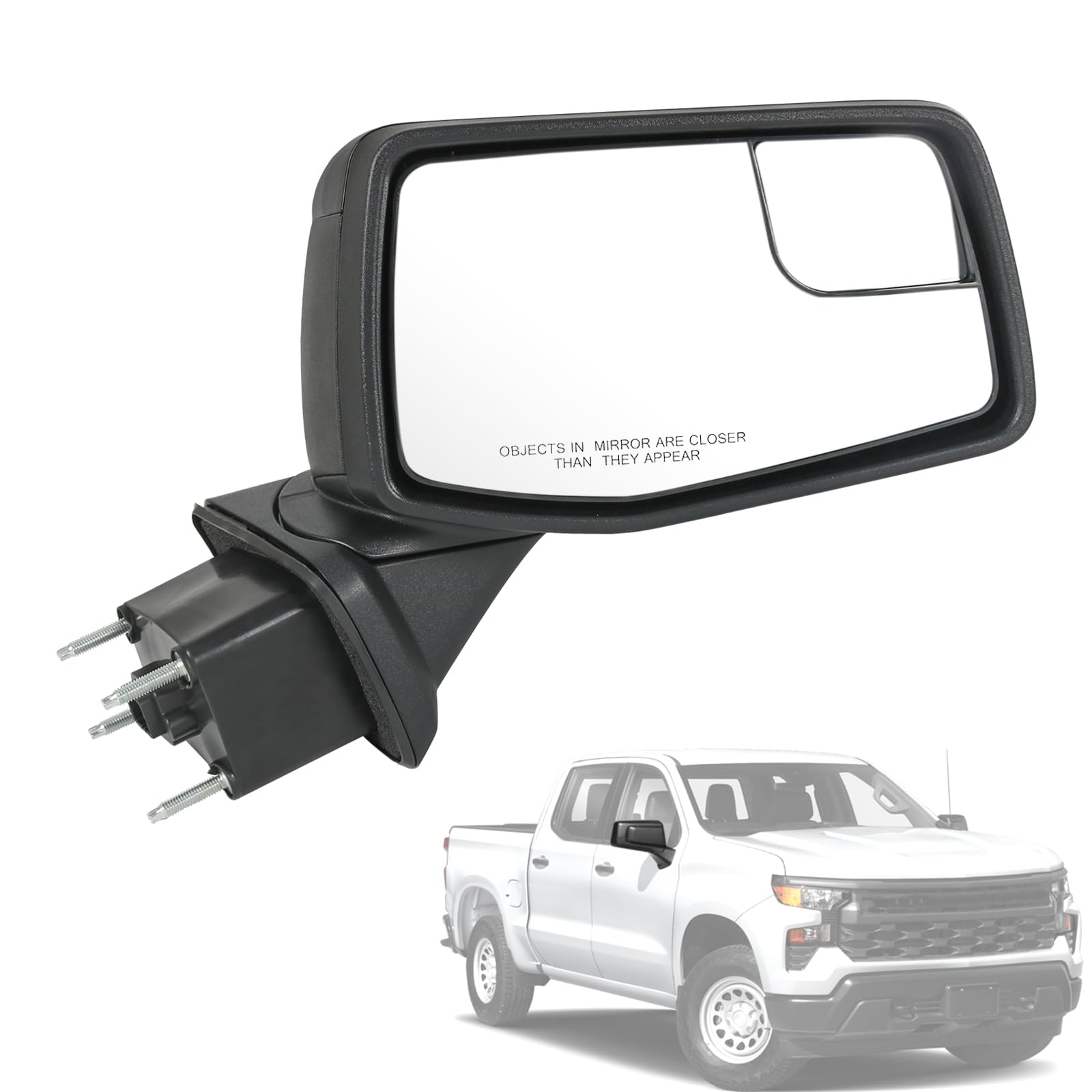 Door Mirror Passenger Right Replacement For Chevy Silverado 1500 2019-2024