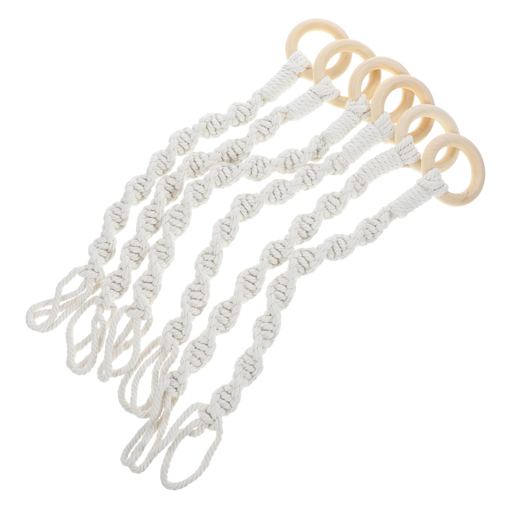 Yardwe 3 Set 3 Set Di Cestini Appesi Puleggia Ciotola Piante Vasi Macramè Alta Ganci Rialzati Fioriere Terrari Ganci Retrattili Supporto Da Parete Per Vasi 6 pezzi*3