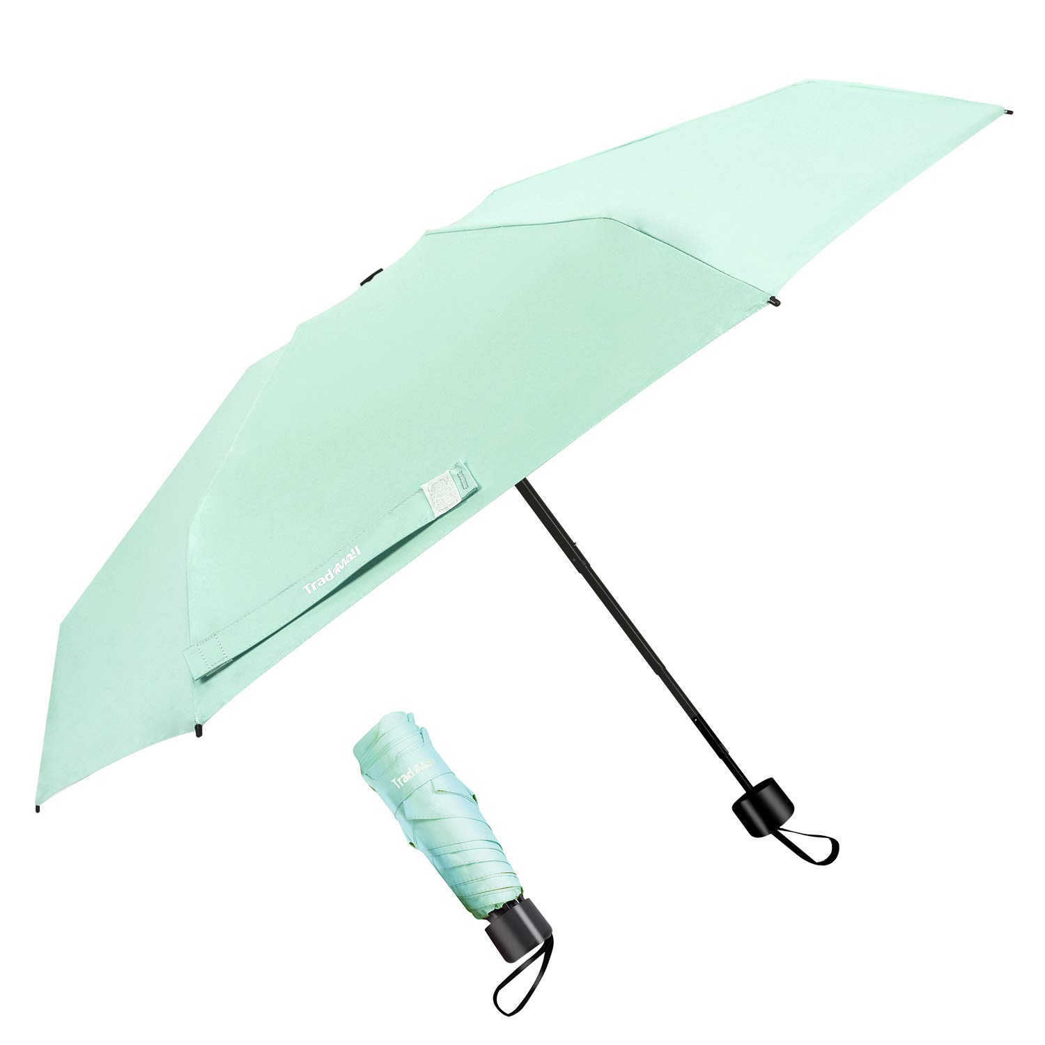 TradMallMini Travel Umbrella, Portable Lightweight Compact Parasol with 95% UV Protection for Sun & Rain