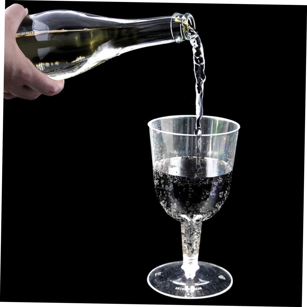 48Pcs Clear Plastic Wine Cups Reusable Beverage Goblets for Parties Festivals and Outdoor Events Elegant Design for Cocktails