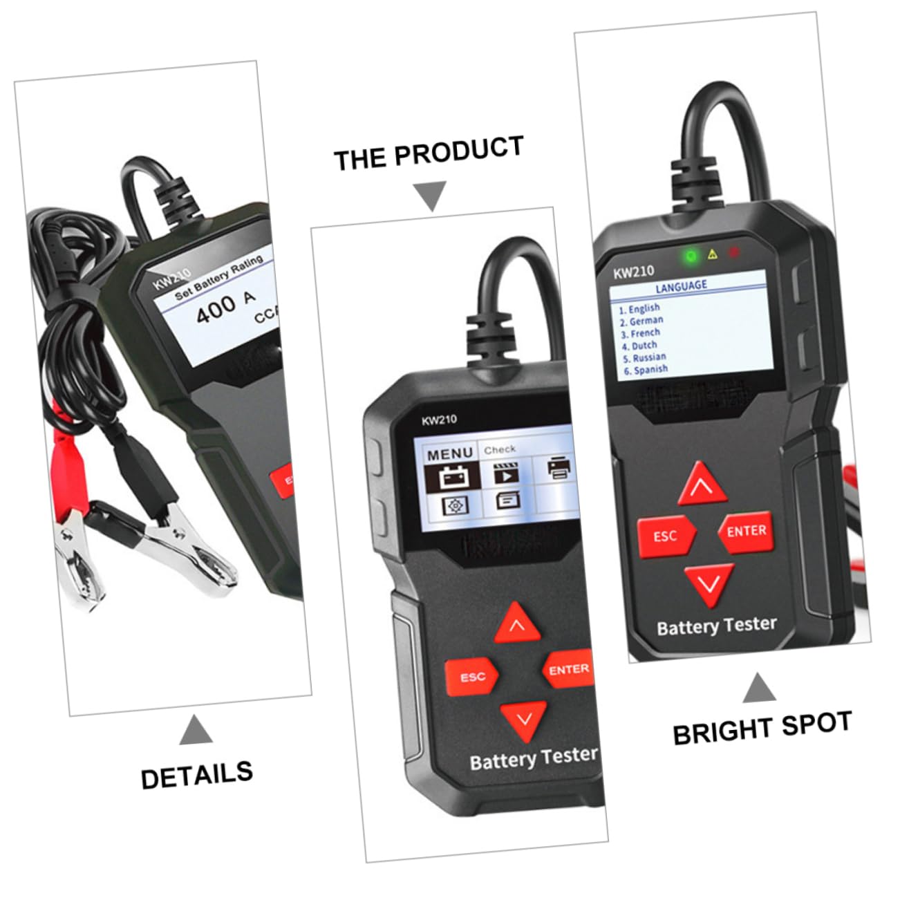 1 Set Professional Vehicle Battery Tester Car Battery Testing Tool with Accurate Measurement Durable Design and Fast Health Check for Efficient Testing