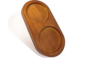 Hion Salt and Pepper Mill Tray, Wooden Salt & Pepper Holder Stand