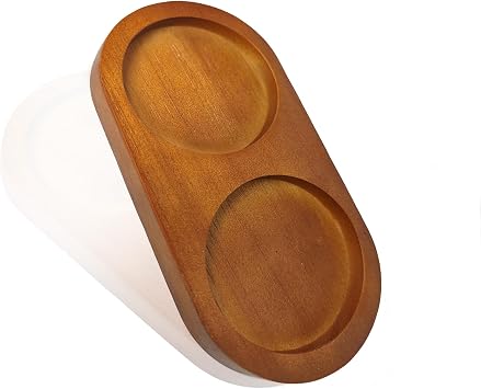 Hion Salt and Pepper Mill Tray, Rubberwood, Salt & Pepper Grinder AccessoriesInner Dia 2.76 inch / 7cm fit Many Mills & Shakers