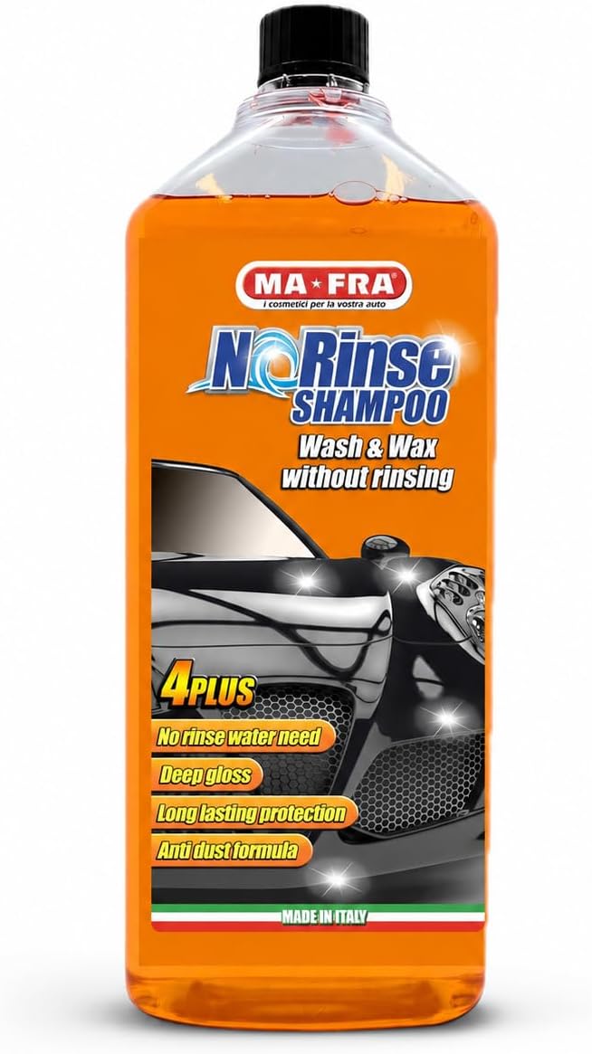 No Rinse Car Wash Shampoo & Wax (1000g) |Wash and Wax without Rinse | High Foam Action | Removes Dirt & Stains | pH Safe, Gloss Protection | 1:100 Dilution | Safe for All Painted Surfaces