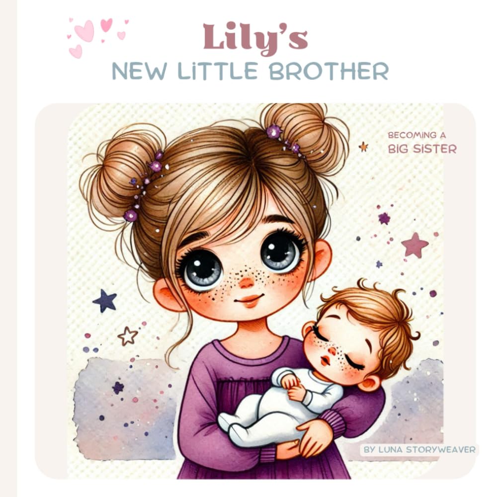 Lily's New Little Brother: Becoming A Big Sister Book / Pregnancy Announcement Book For Kids / Sibling Book For Girls Age 2-8 (Newborns & Older Siblings)