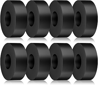 8pcs Rubber Isolation Pads, 1.5 inch OD 0.5 inch ID Thick 0.4 inch Rubber Washer Mechanical Vibration Damping Pads Anti Vibration Isolation Pads Round Rubber Isolator Washers