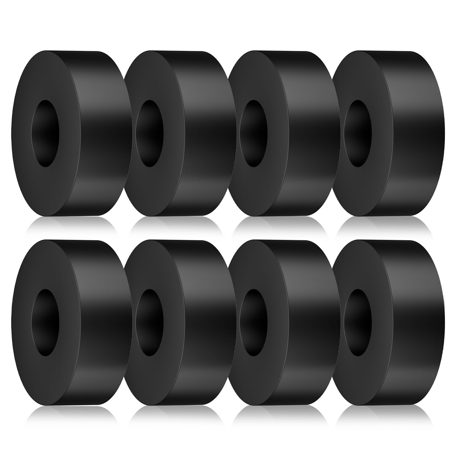 8pcs Rubber Isolation Pads, 1.5 inch OD 0.5 inch ID Thick 0.4 inch