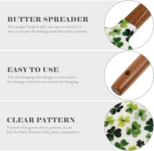 Miniatura 7 de YARDWE Espátula de silicona para hornear crema de mermelada, espátula de crema para hornear, espátulas para tartas con patrón de cepillo de miel,