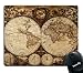 Smooffly Vintage World Map Mouse pad, Image of Old Map in 1720s Nostalgic Style Art Historical Atlas Mouse Pad,Brown Beige