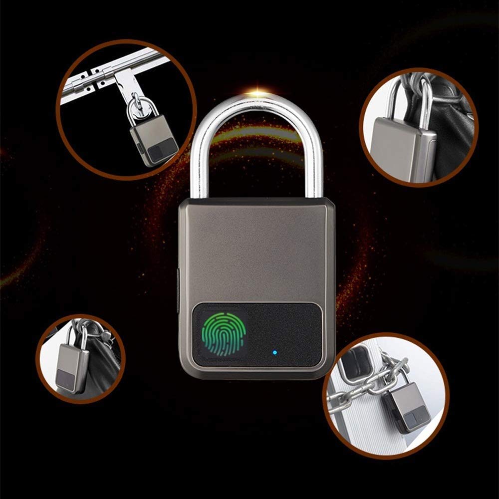 Lucchetto, Smart Antifurto Carica USB Lucchetto Impermeabile per Porta, Cassaforte, Bici, Armadietto Palestra, Valigia Bagagli, Armadietto Scuola
