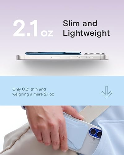 Miniatura 2 de MOFT Soporte magnético para cartera compatible con iPhone 171615141312, ajuste de ángulo y soporte de teléfono compatible con MOVAS Magsafe, jeans