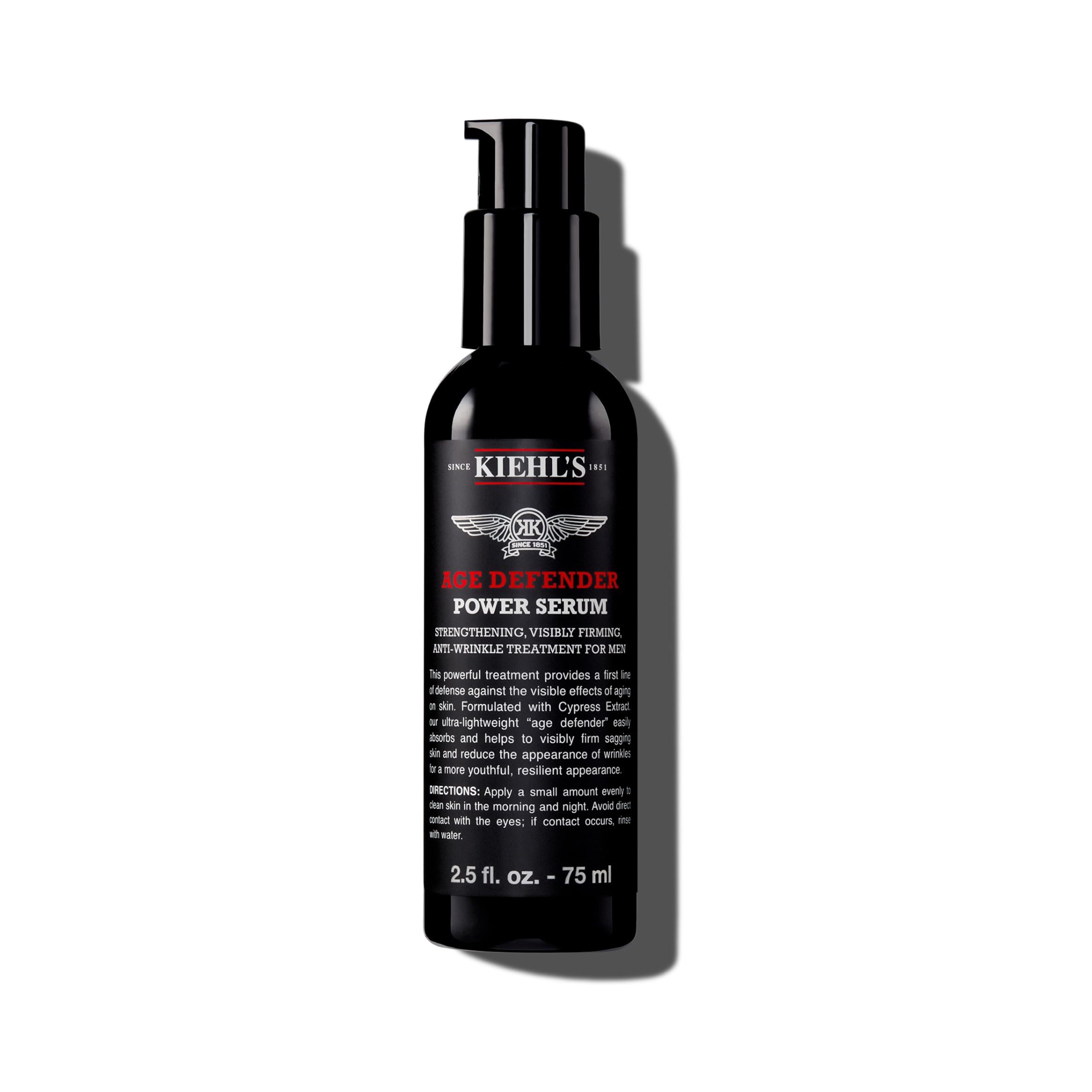 Kiehl's Sérum Age Defender Anti-âge, Homme, anti-rides, peau lisse | Restaure fermeté peau, Comble rides et ridules, Formule ultra-légère, absorption rapide, Parfum frais, Cyprès Adénosine