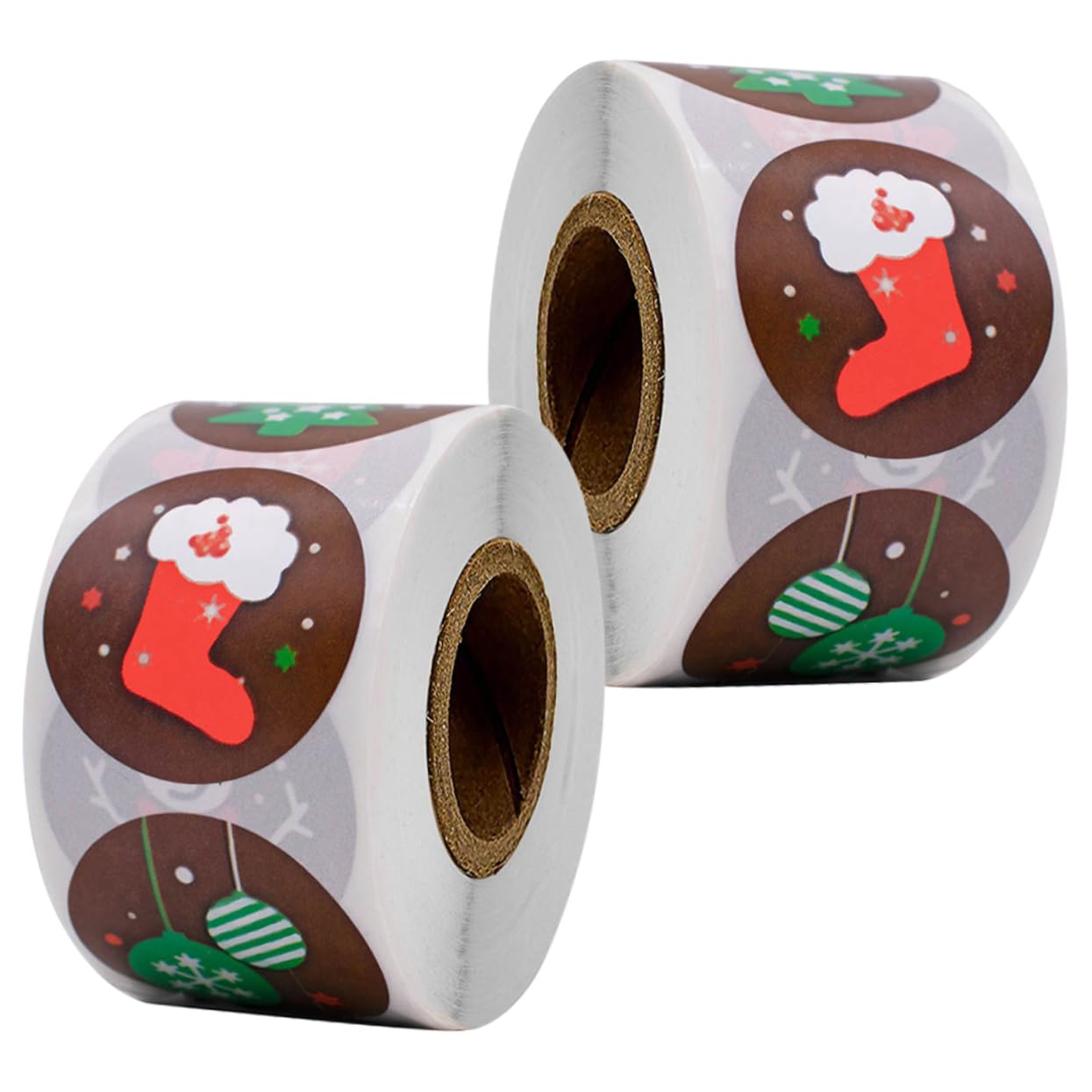 BESTYASH 10rotoli Etichette Adesive Natalizie Adesivi Decorativi Per Regali Natale Per Biglietti e Decorazioni Festive Design Natale
