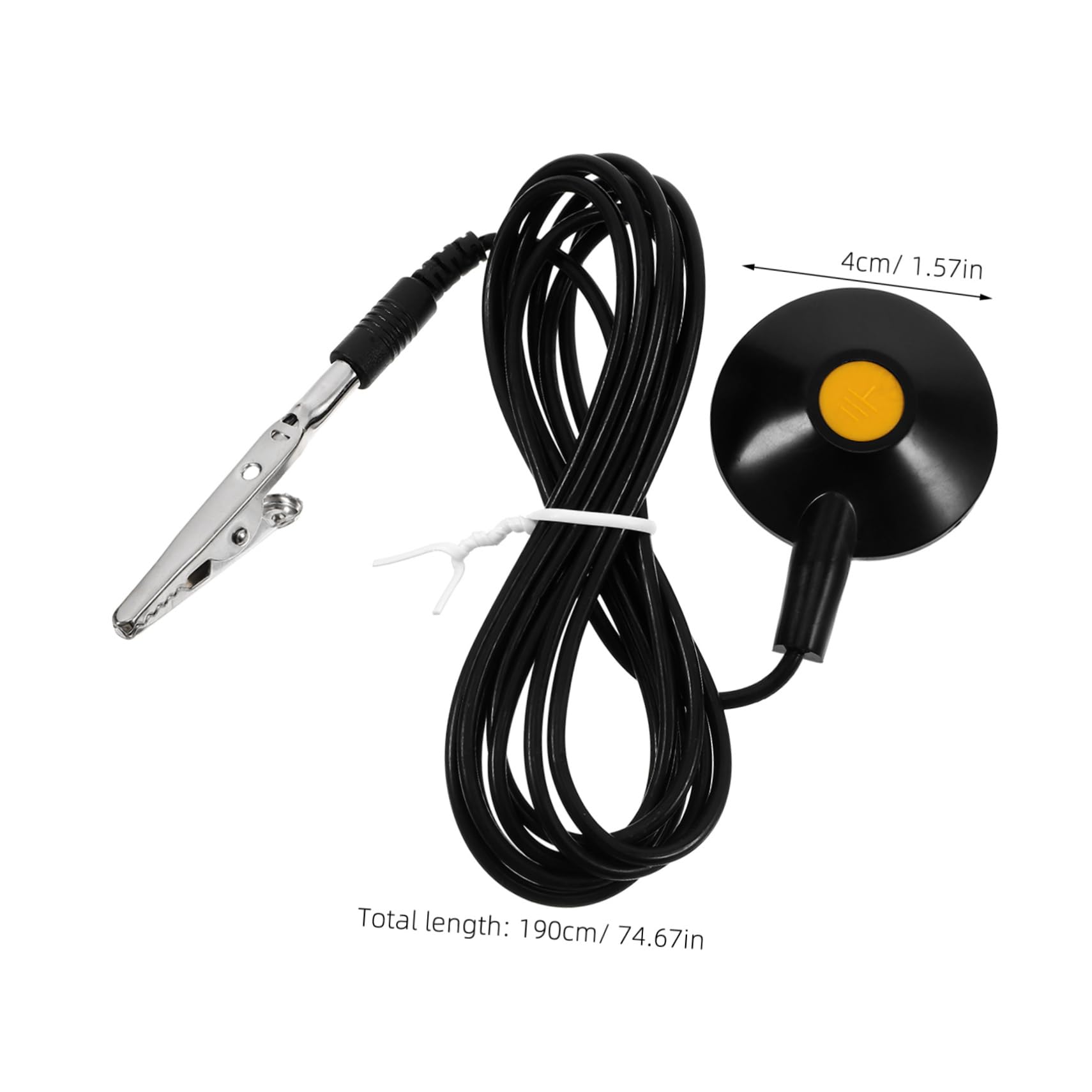 KICHOUSE ESD Ground Cable Anti-Static Grounding Wire Black Sucker Clamp Grounding Receptacle ESD Sucker for Electronics