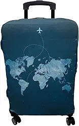 Capa Elástica Protetora De Mala Para Viagem De Mapa (Grande)