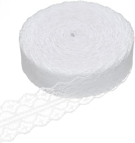Miniatura 7 de Cinta de encaje blanco de 30 yardas, envoltura de regalos, decoración de vestidos, decoración de boda, manualidades de costura (estilo 1)