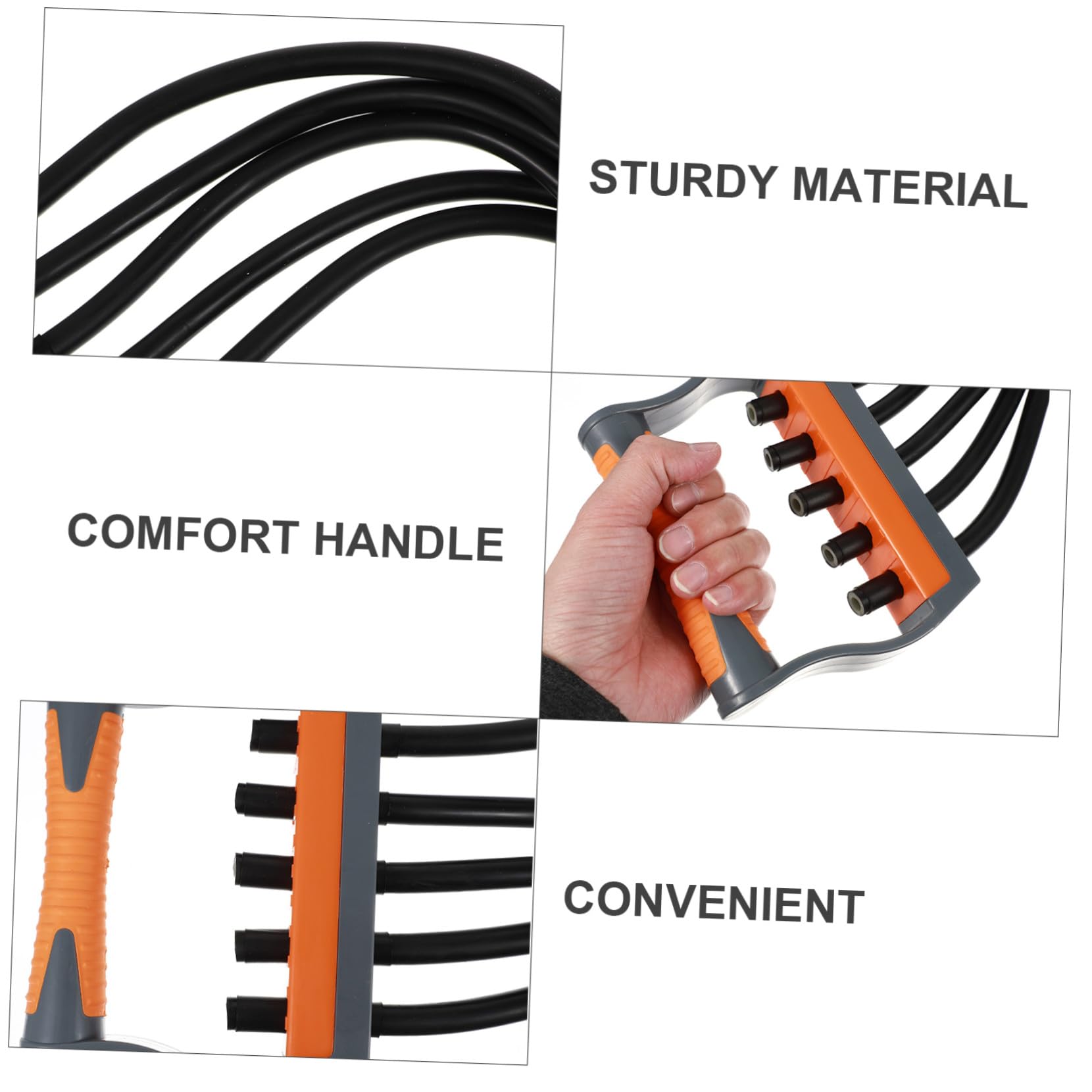 Gatuida Latex Expander Brustzieher Fitness Widerstands Trainingssystembänder 5-seilig Mit Anti Rutsch Griff Kraftvoll Für Frauen Kinder Heimtraining Outdoor