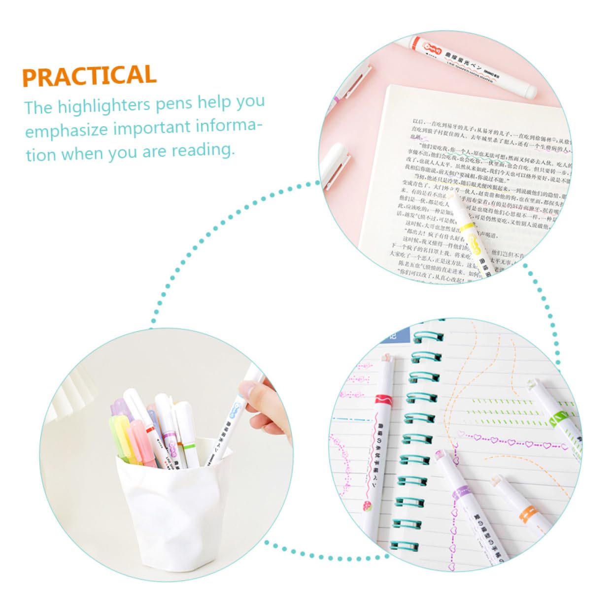 SHINEOFI 18stücke Handgezeichnete Textmarker Stifte Set Pack Schnell Trocknende Marker Für Notizen Journaling Und Projekte Für Schule Und Büro