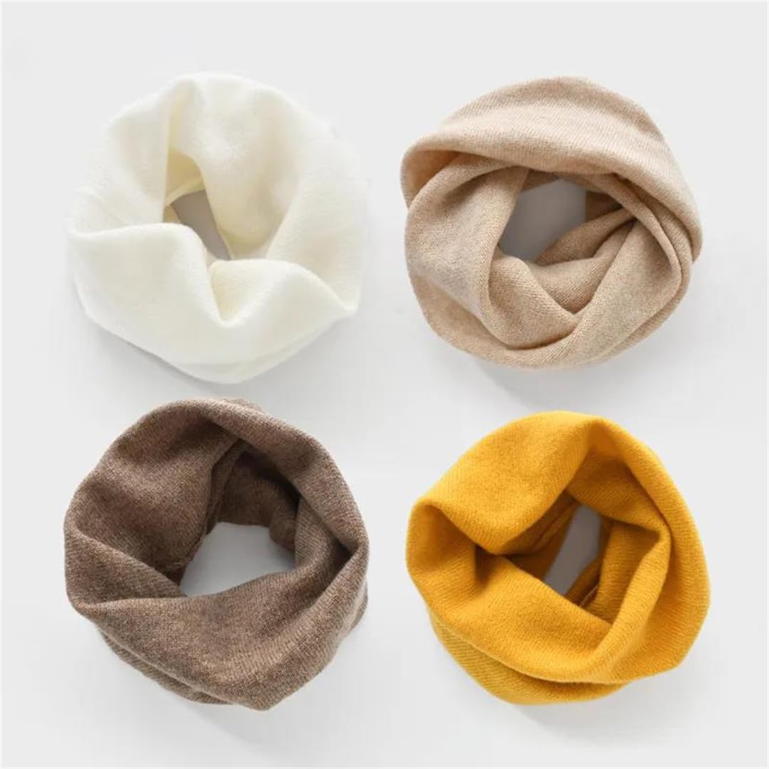 Lmtossey Sciarpa in cashmere da donna tinta unita invernale calda lavorata a maglia sciarpe sottili unisex uomo foulard lana collo sciarpe anello