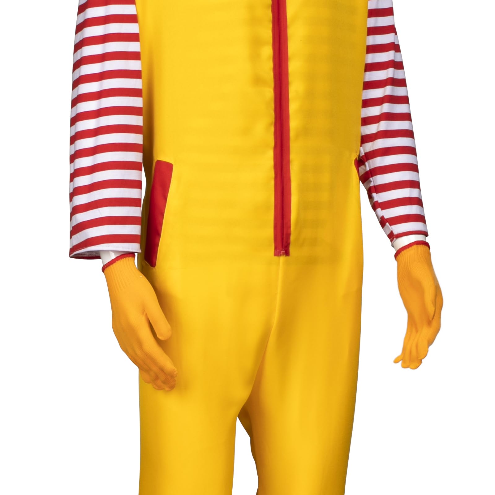 Set di 4 pezzi per costume da clown di Halloween per adulti, parrucca, vestiti e guanti inclusi, costume per carnevale e cosplay