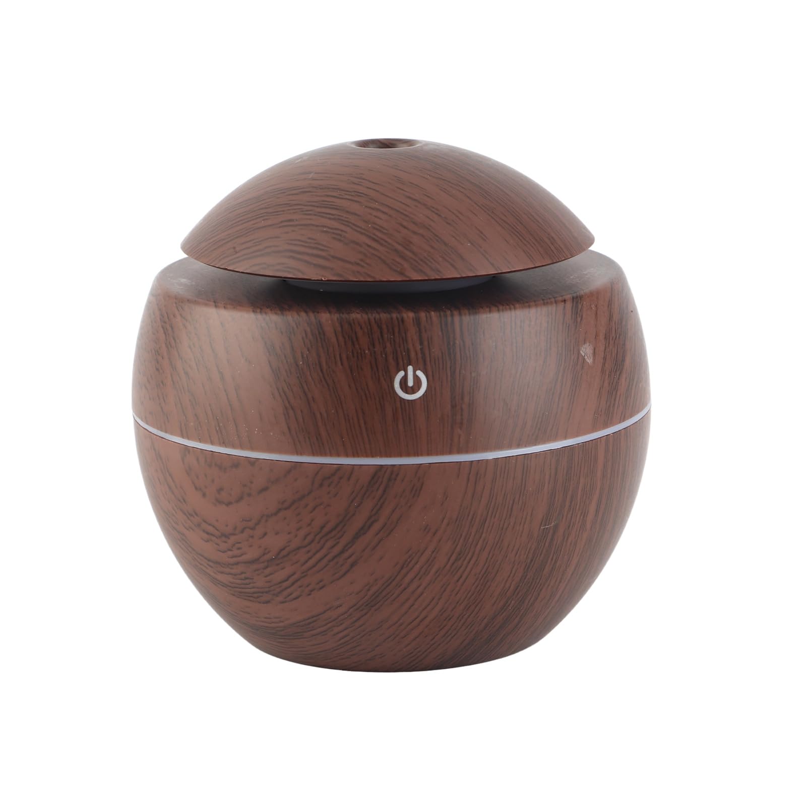 Humidificador y purificador de aire ultrasónico LED táctil alimentado por USB, color marrón, Marrón