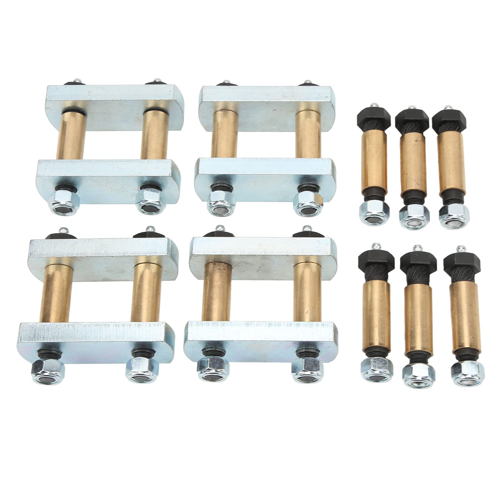 RiToEasysports Kit de Actualización de Grillete de Alta Resistencia, Kit de Grillete de Suspensión de Acero con Pernos Engrasables, Bujes de Bronce de 2,25 Pulgadas para Remolque RV de Eje Tándem