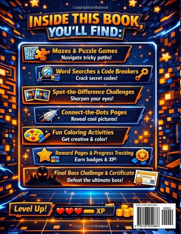 Ultimate Video Game Activity Book for Kids: Puzzles, Mazes, Codes, Boss Battles & Fun Challenges for Ages 8–12 image 3