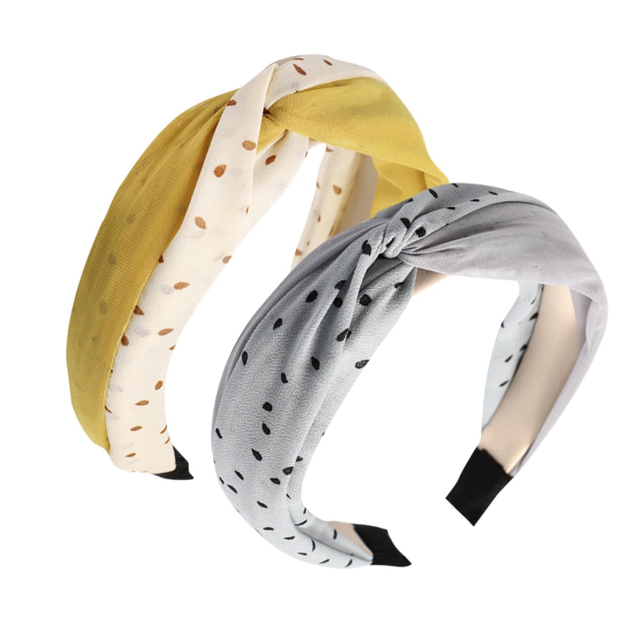 NOLITOY Fashionable Women's Hair Hoop 2pcs Knot Chiffon Head Wrap for Stylish Look