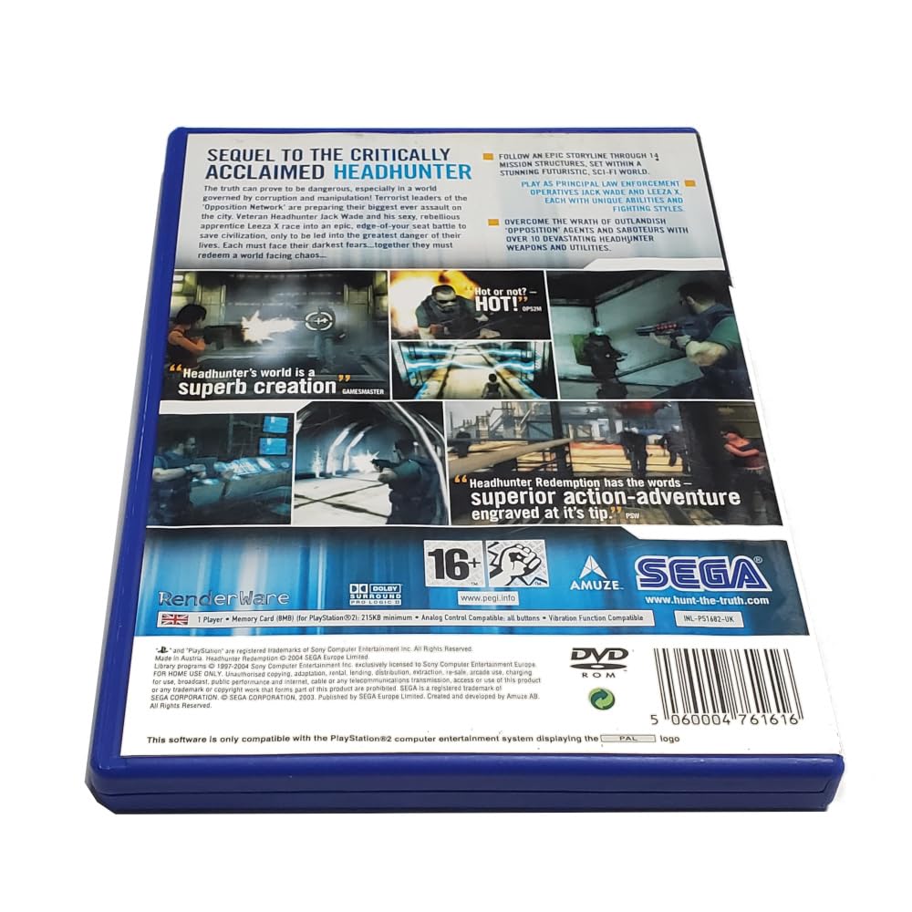 Headhunter: Redemption (PS2) : Amazon.co.uk: PC & Video Games