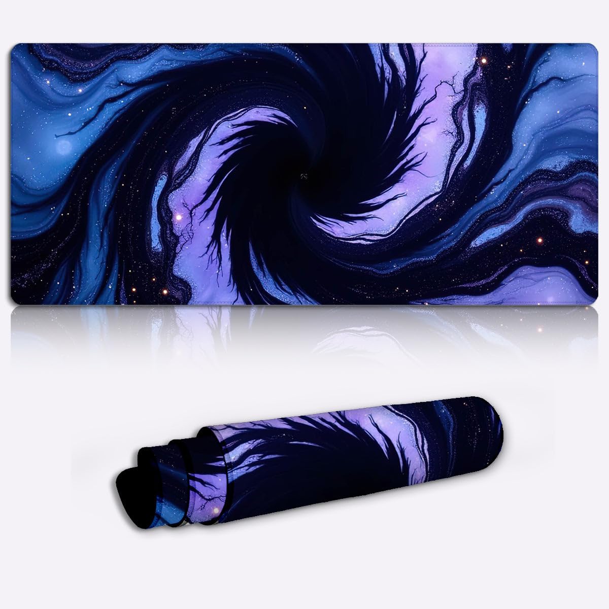 Tapis de souris durable vortex cosmique avec base antidérapante premium