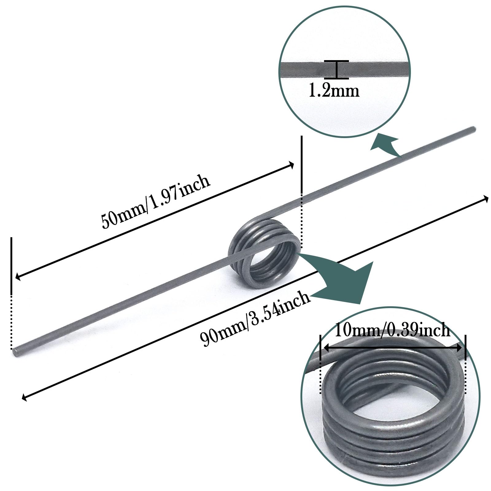 Small Core Spring Spindle Snapklik.com : Tiny Spring Steel Torsion Spring,180 Degree Springs ...