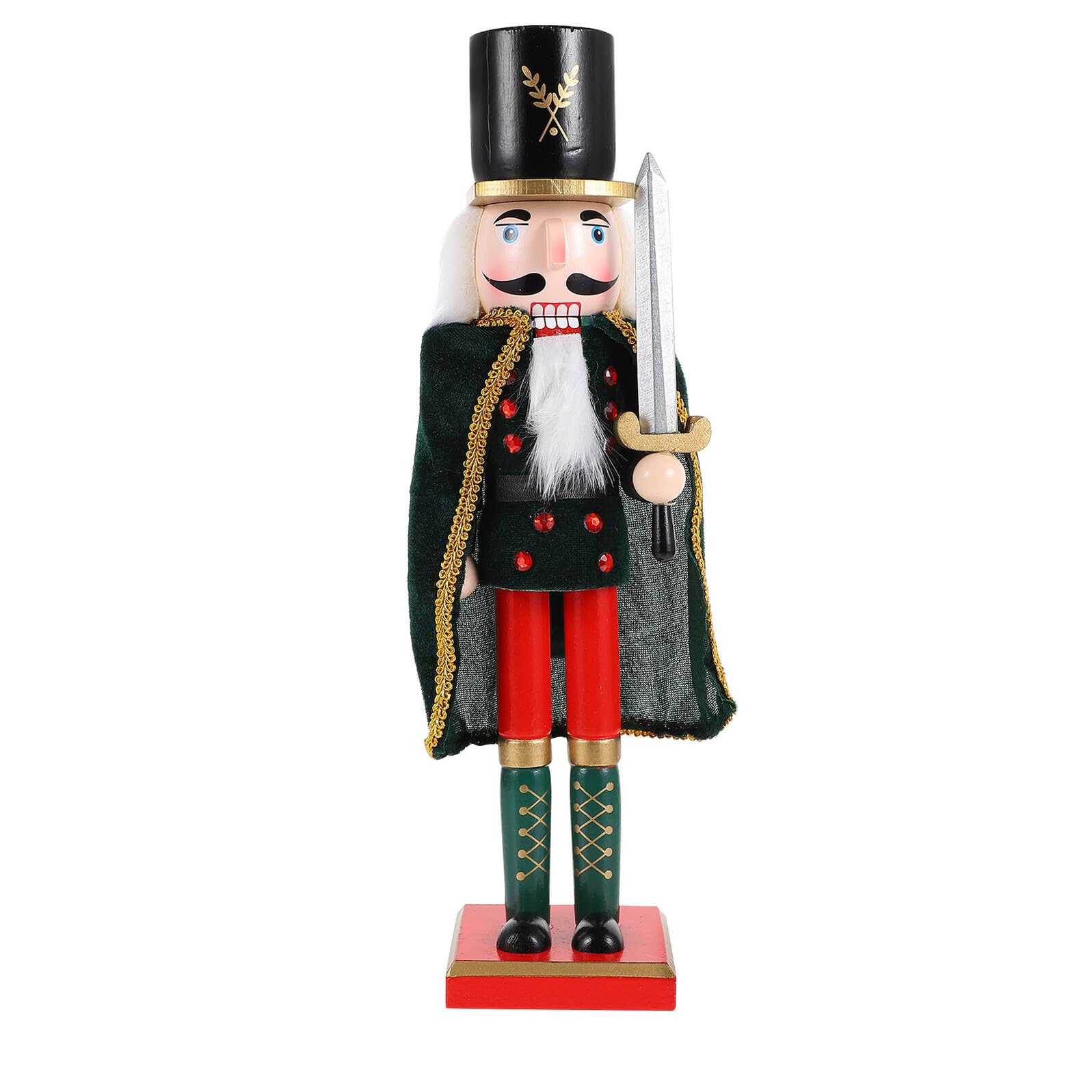 Toyvian Holz Nussknacker Figur Dekoration Weihnachtsbaum Schmuck Natur Modell Nussknacker Wohnaccessoire Holzdeko Zuhause Schreibtisch Partydekoration