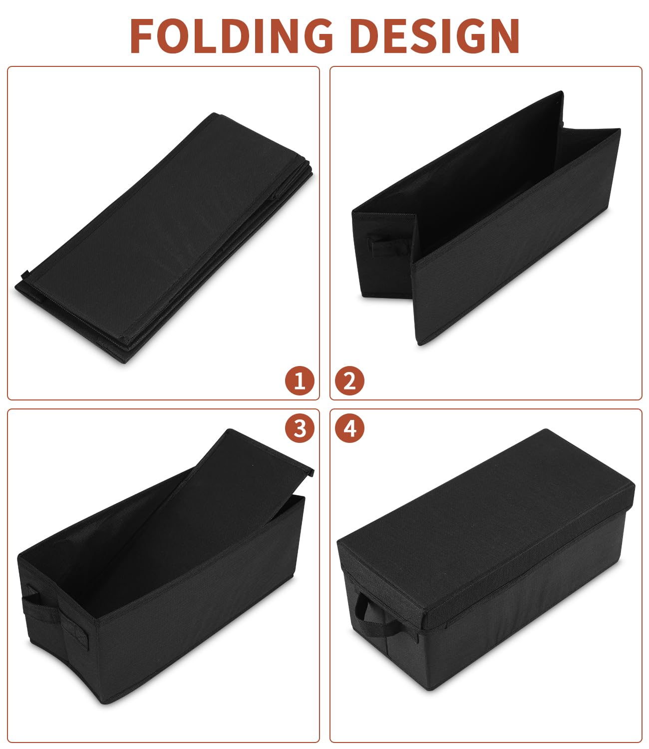 Scatola Porta CD con Coperchio – Set da 4 – Grande Capacità fino a 165 CD – Portatile & Antipolvere – Ideale per Casa, Ufficio & Viaggi