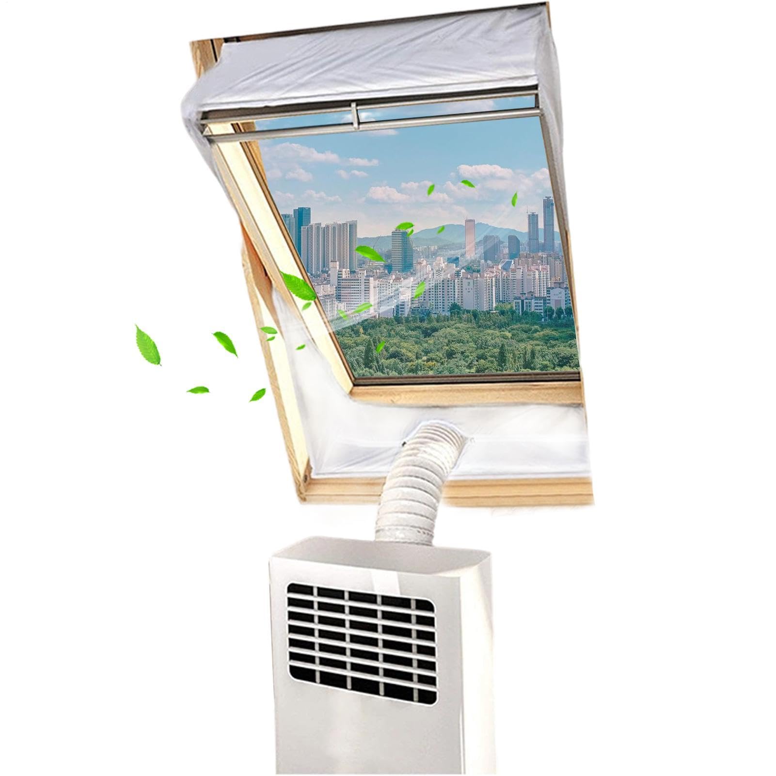 Kit per Finestra da Condizionatore Portatile,per Tubo di Scarico Aria Condizionata | Kit per Finestra per Climatizzatore Mobile,per Uso in Appartamento, Camere, Soggiorno, Studio