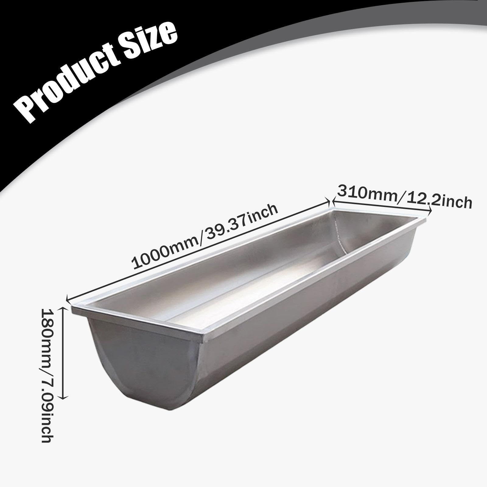 Mangiatoia per capre in Acciaio Inox, Grande capacità, Resistente, per Bestiame, abbeveratoio per Alpaca, maiali, Cervi, capre, Mucche