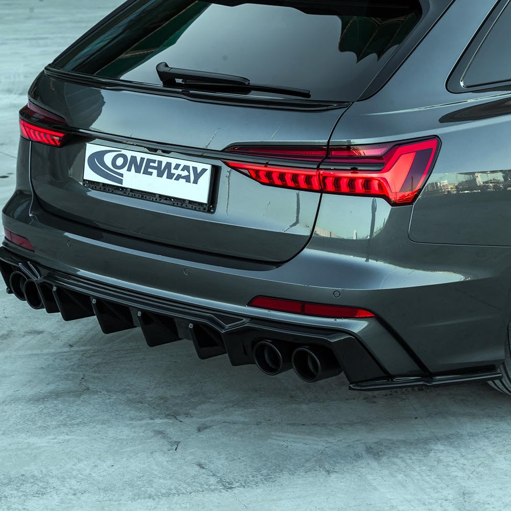 Hinten Splitter kompatibel mit Audi S6 C8 Limousine–Avant 2019+