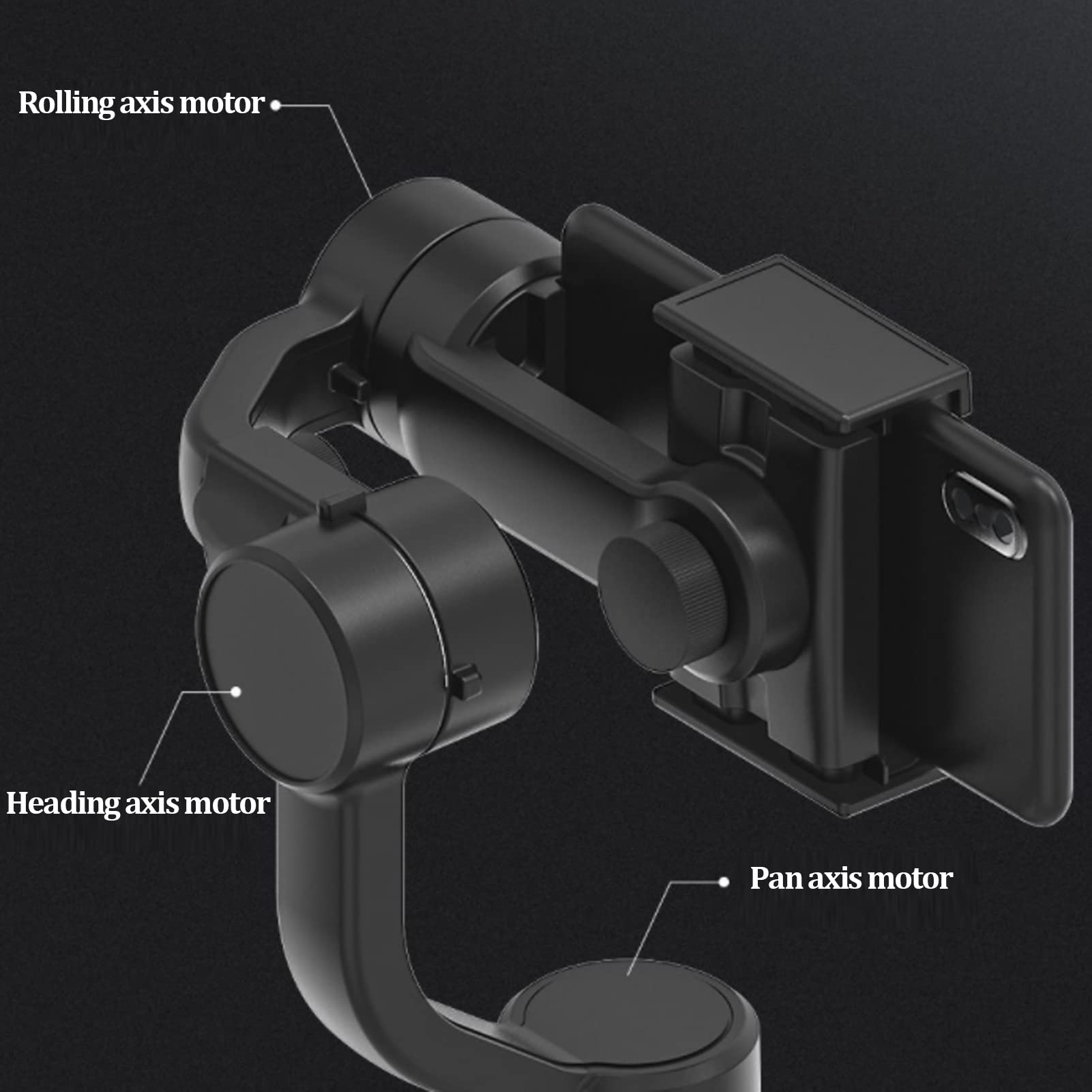 QAML F8 モバイルフォン ギンバル ステビライザー アンチシェイク ハンドヘルド Vlog 撮影 QAML F8 Handheld 3-Axis Gimbal Phone Holder Anti Shake Video