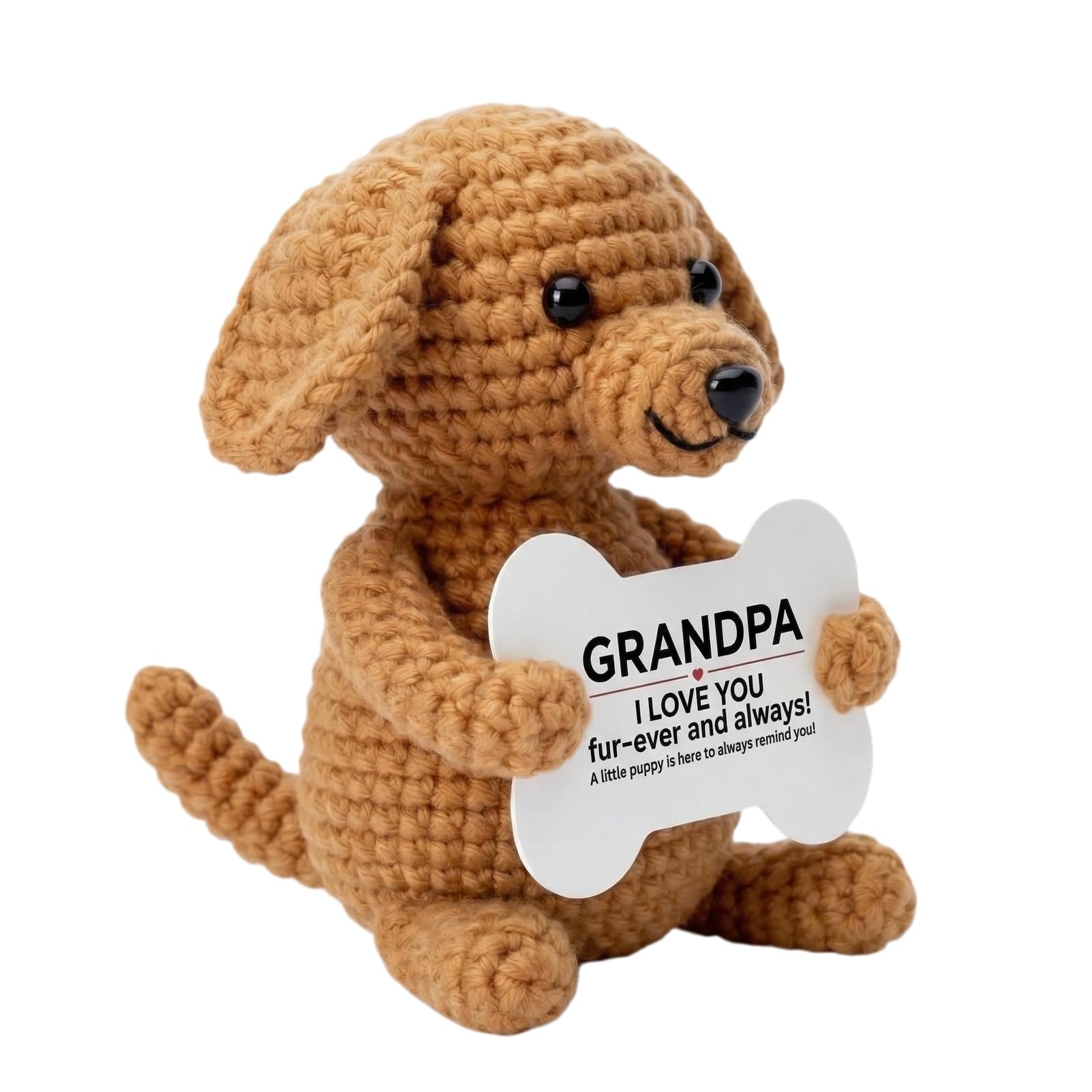 BOBPPOP Adorable Small Dog Plush Toy, Soft Stuffed Animal Doll, Cute Miniature Companion, Handheld Furry Toy for Pet Lovers & Plush Enthusiasts (Grandpa)