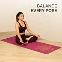 CULT Lotus Print Yoga Mat for Woman & Yoga Mat for Man | 6mm TPE Anti-Slip Workout Mat for Home Gym | Premium Exercise Mat & Fitness Mat for Kids & Adults | Yoga Mats with Carry Bag (Purple) gallery image