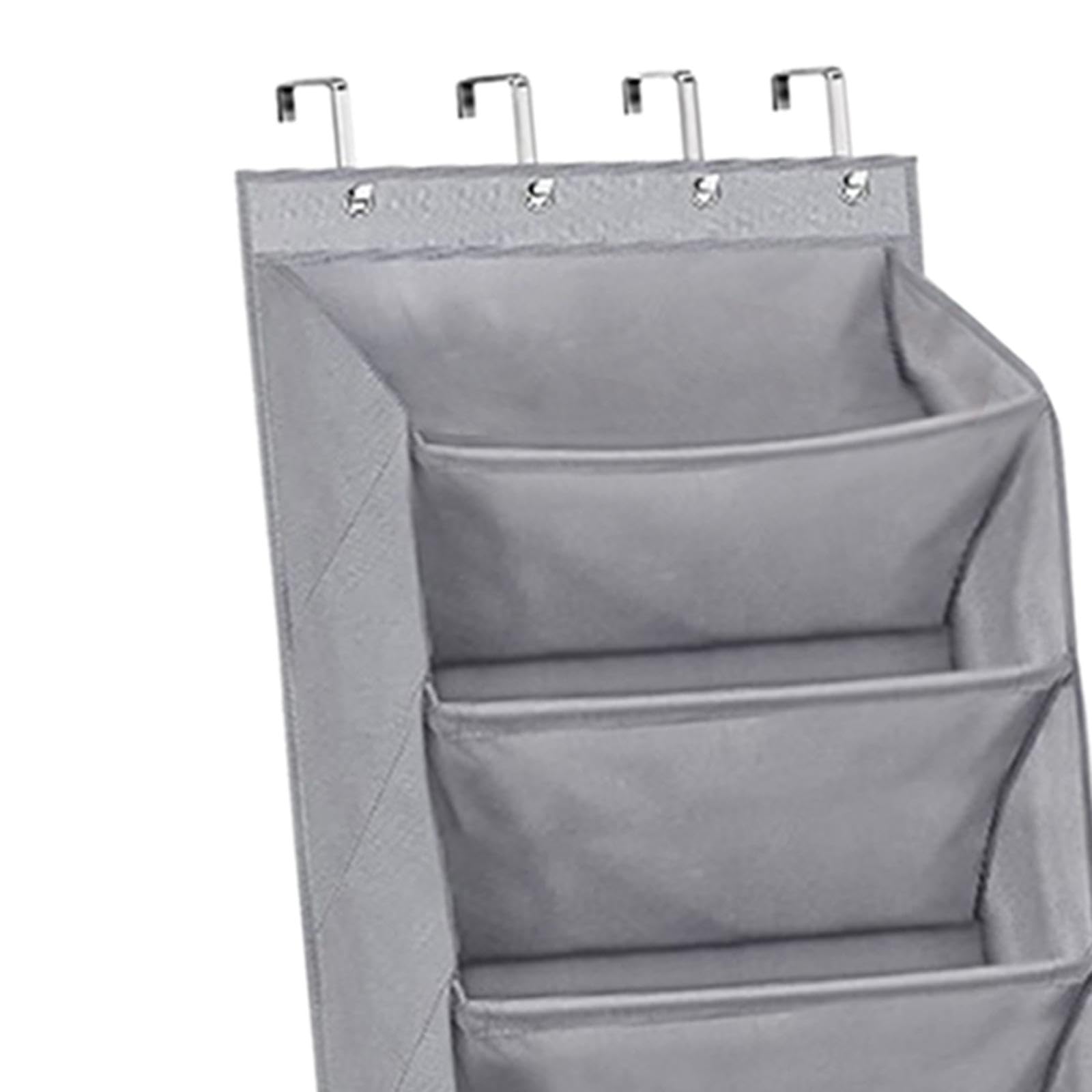 Hängendes Schuhregal, Kleiderbügel, Schuhhalter für schmale Türen, Tiefe Taschen, Tür-Schuhregal für Zimmer Closet Pantry, Hellgrau 8 Schichten