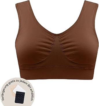 3er Pack BH Damen Ohne Bügel - Nahtloser Push Up Sport Bra Für Große Größen