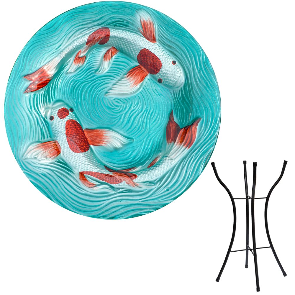 Songbird Essentials Koi Pond - Bañera de pájaros con soporte