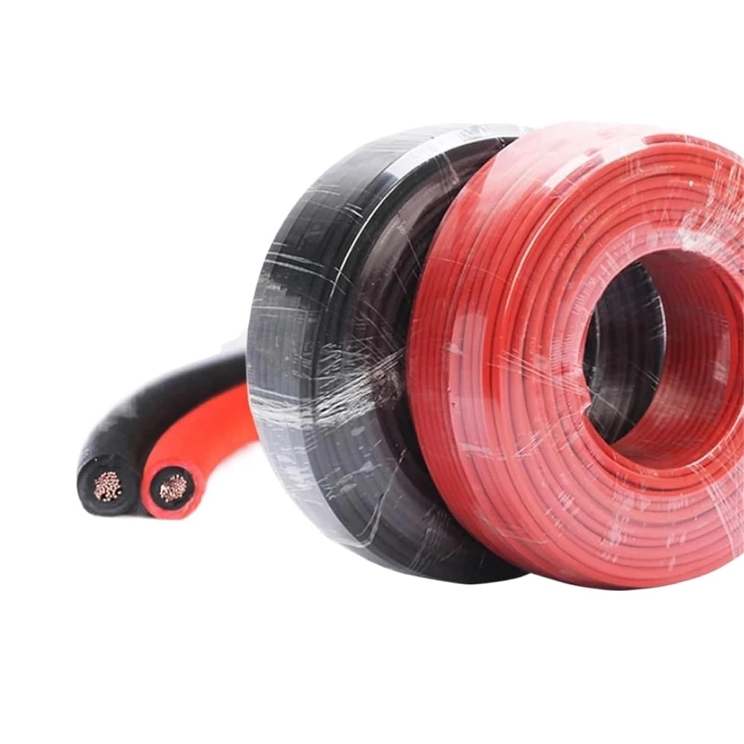 Solar Panel Extension Cable 10/6/4/2.5 mm2 16/14/12/10/8/6AWG Tinned Copper Double Sheath Black Red DC Wire for Solar PV System(Black and Red a Pair,8 Meter_6 AWG 16 Square)
