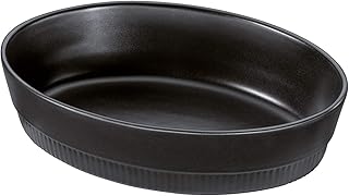 Spring Plat à gratin ovale 30 cm noir céramique