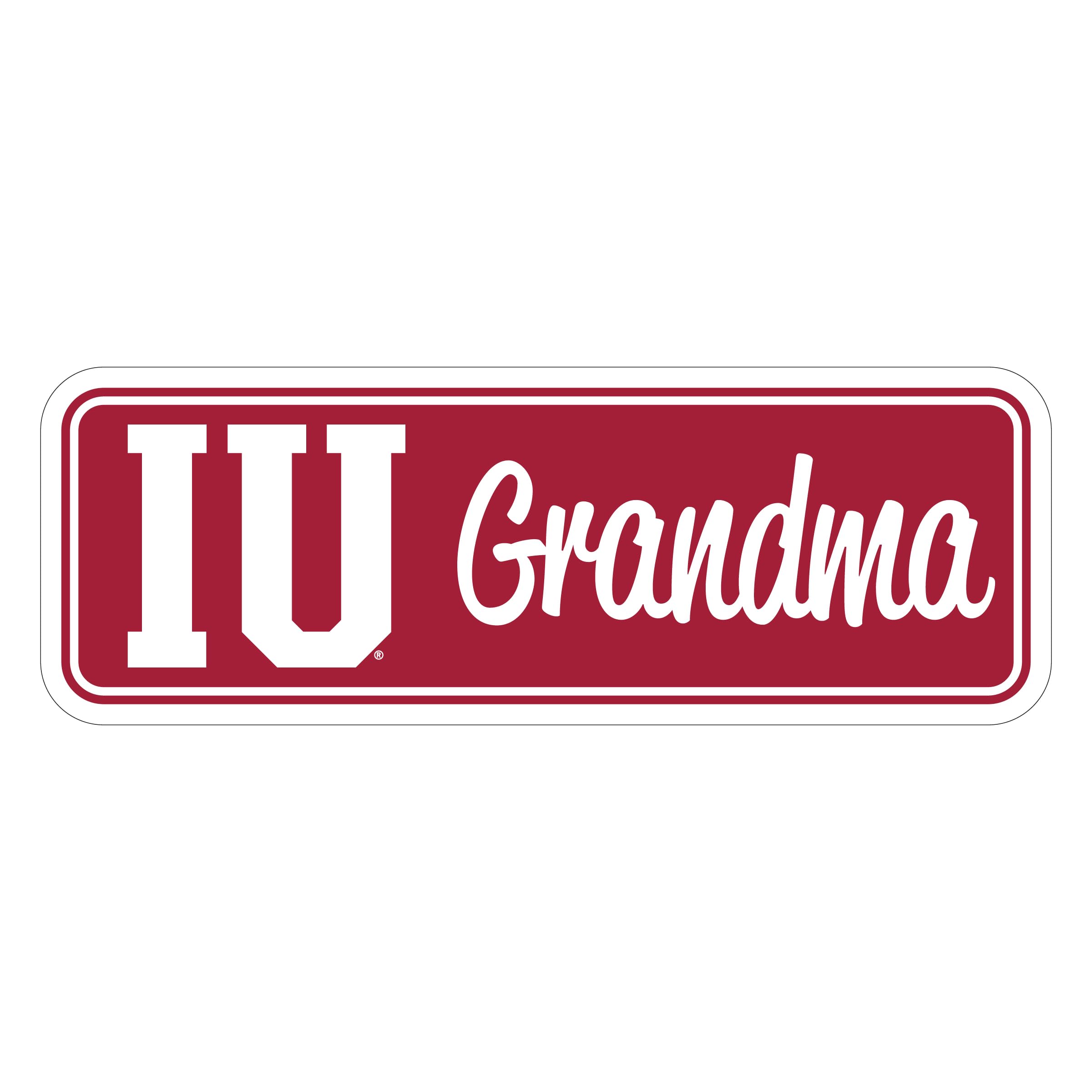 Indiana Hoosiers Proud Grandma Die Cut Decal Officially Licensed Collegiate Product 5-Inches Wide