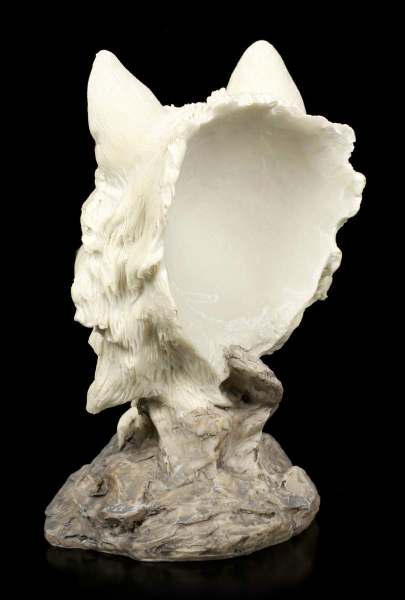 Figuren Shop Gmbh Figurine Décorative Loup Buste - Solitaire Hunter Sculpture Animalière, Peint à la Main
