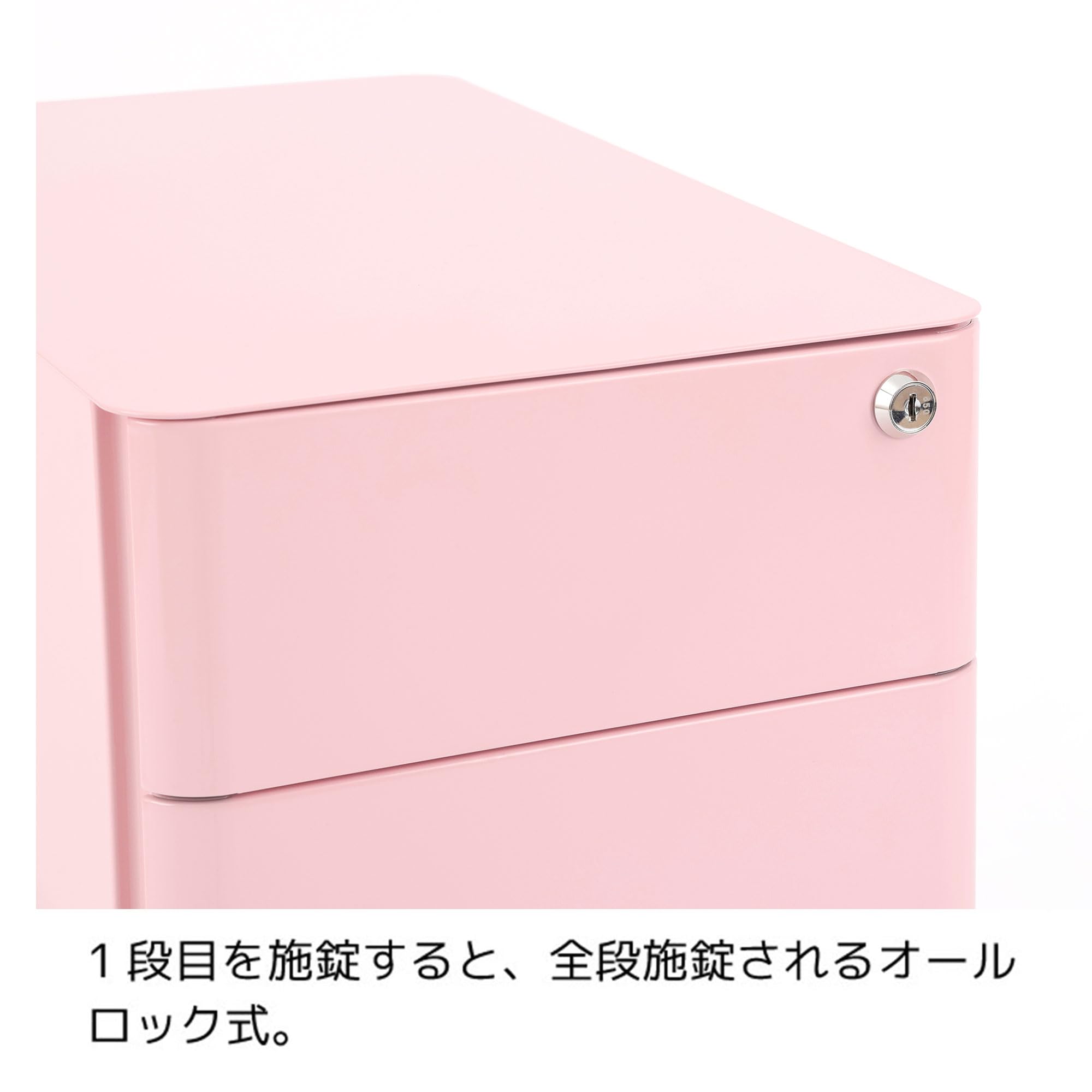 Amazon.co.jp: デスクワゴン トリア (ピンク) : 文房具・オフィス用品