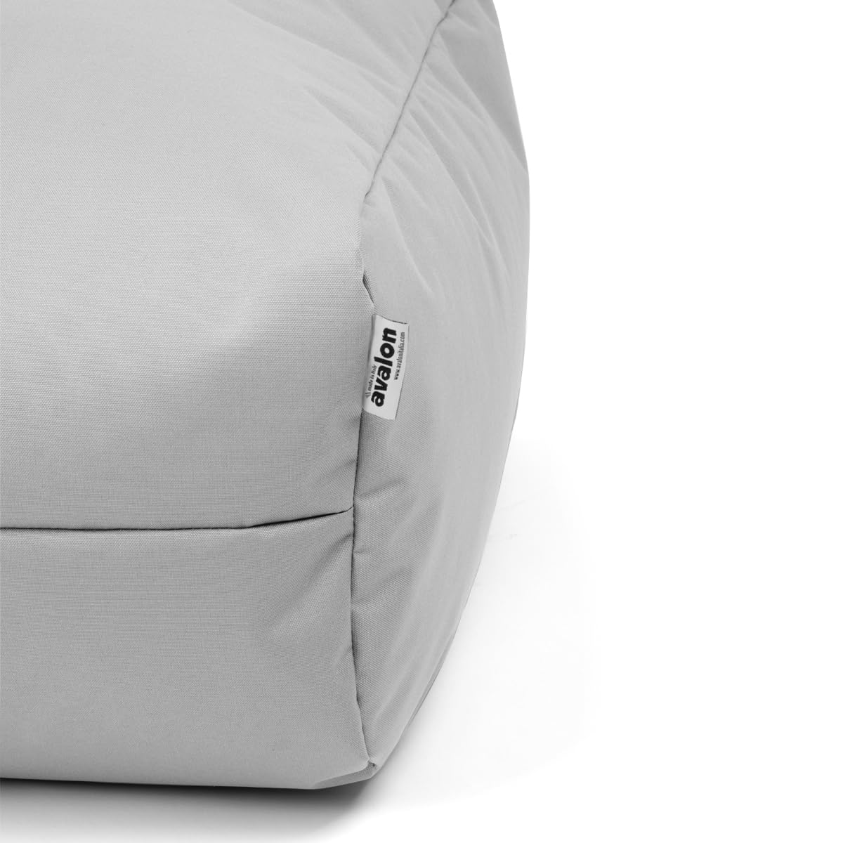 Avalon Gaia Pouf Quadrato in Tessuto Poliestere Samba 80x80x30 cm Grigio
