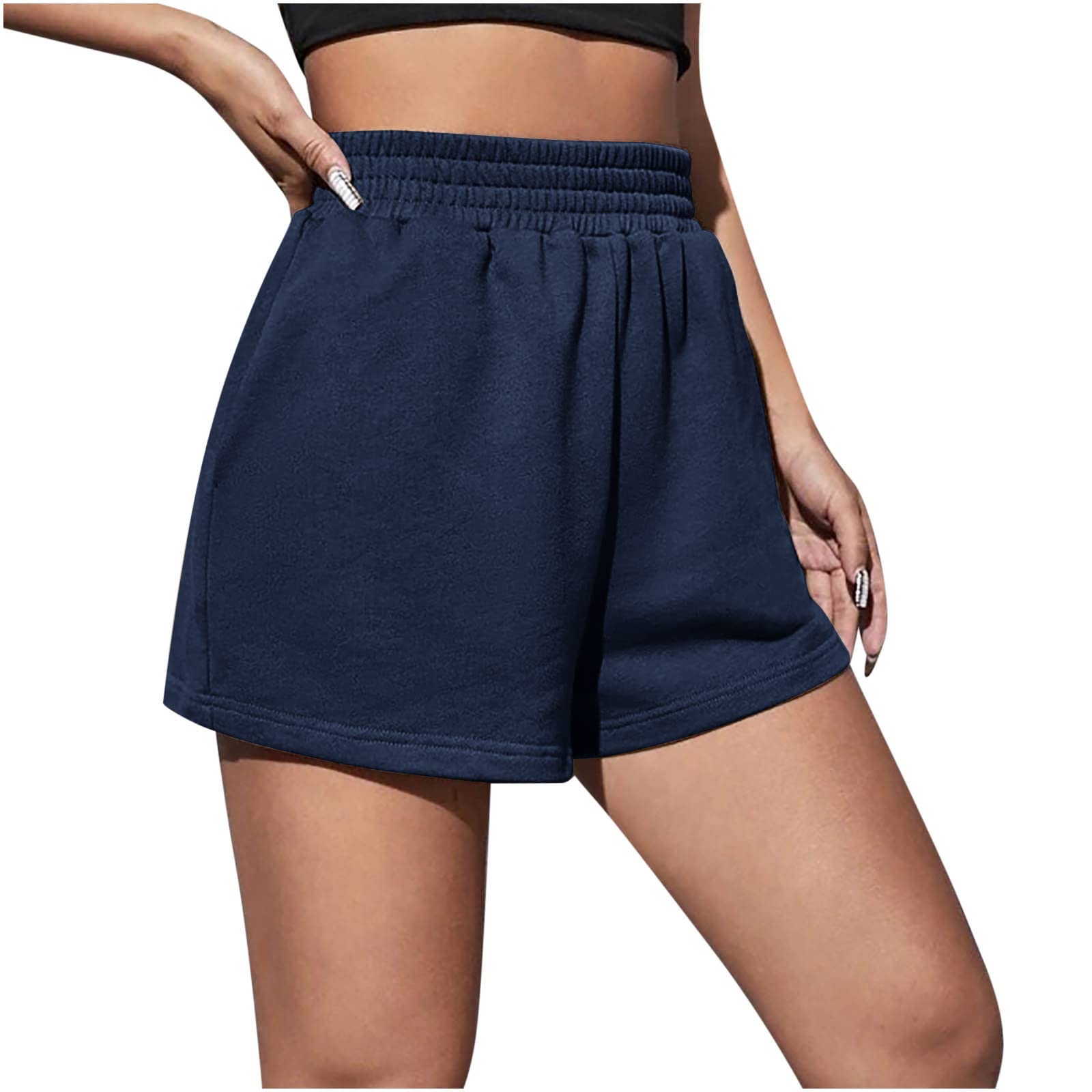 Womens Shorts Comfy fit High Waisted Shorts Women Women's Plus Size Cute Hippie Shorts Comfy Walking Shorts Women Lightweight Sporty Shorts Ripped Stretchy Casual Elastic Short Jeans